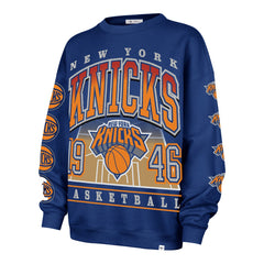 New York Knicks '47 Women's Go Big Oversized Sweatshirt Blue - NBA