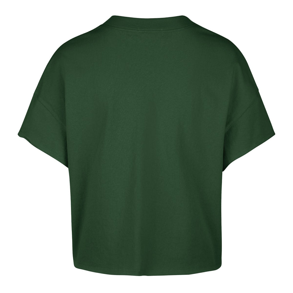 Milwaukee Bucks '47 Women's Elation Oversized Notch Neck T-Shirt Hunter Green - NBA