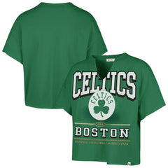 Boston Celtics '47 Women's Elation Oversized Notch Neck T-Shirt Kelly Green - NBA
