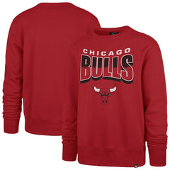 Chicago Bulls '47 Unisex Brush By Headline Crewneck Sweatshirt Red - NBA