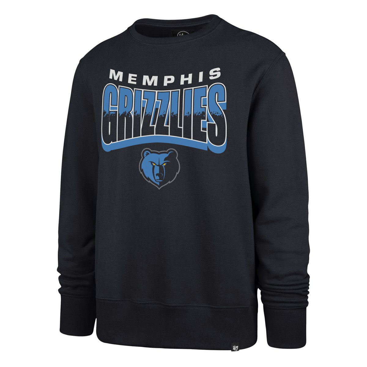 Memphis Grizzlies '47 Unisex Brush By Headline Crewneck Sweatshirt Navy - NBA
