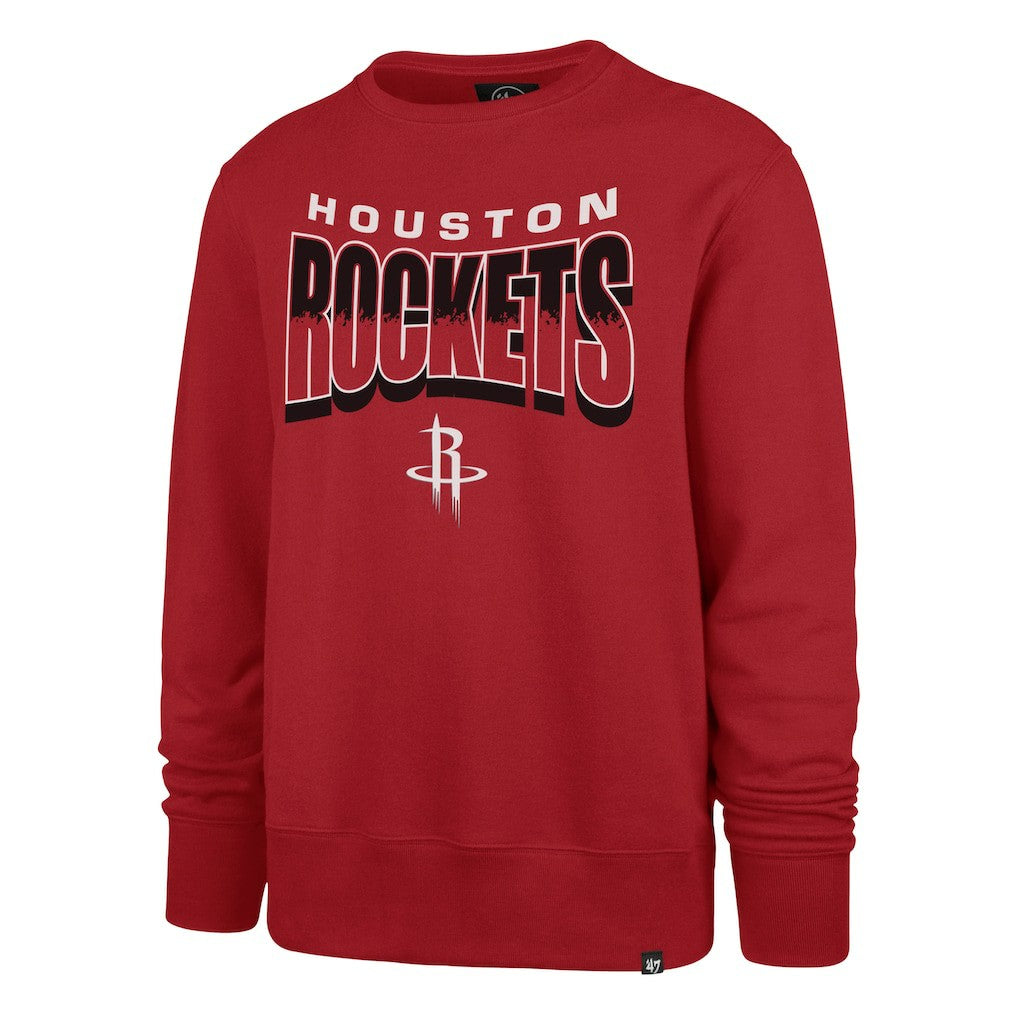 Houston Rockets '47 Unisex Brush By Headline Crewneck Sweatshirt Red - NBA