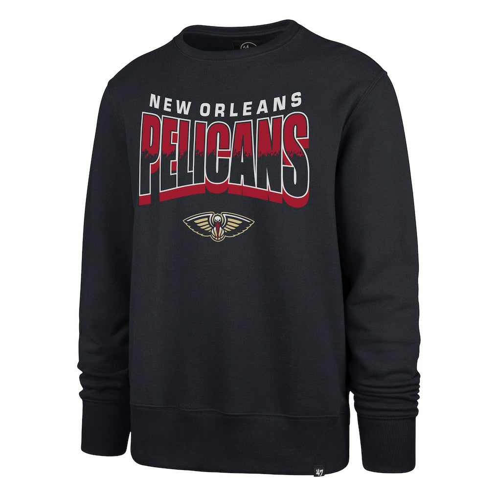 New Orleans Pelicans '47 Unisex Brush By Headline Crewneck Sweatshirt Navy - NBA