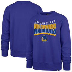 Golden State Warriors '47 Unisex Brush By Headline Crewneck Sweatshirt Royal - NBA