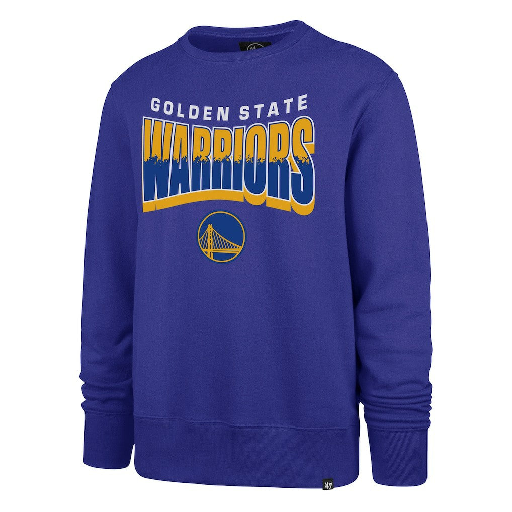 Golden State Warriors '47 Unisex Brush By Headline Crewneck Sweatshirt Royal - NBA