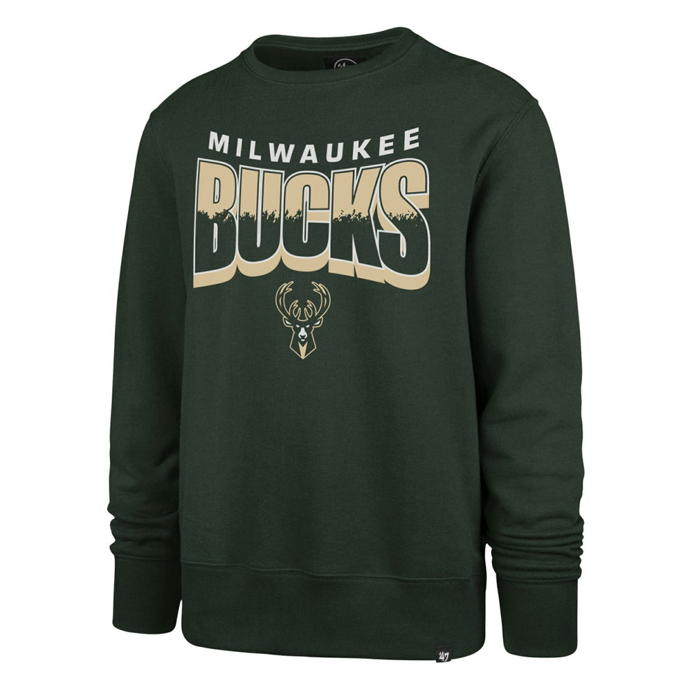 Milwaukee Bucks '47 Unisex Brush By Headline Crewneck Sweatshirt Hunter Green - NBA