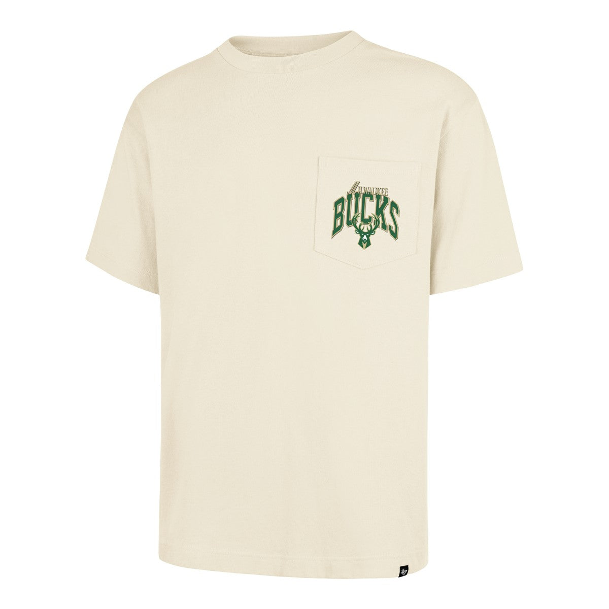 Milwaukee Bucks '47 Unisex Crossover Collection Foundation Pocket T-Shirt Cream - NBA