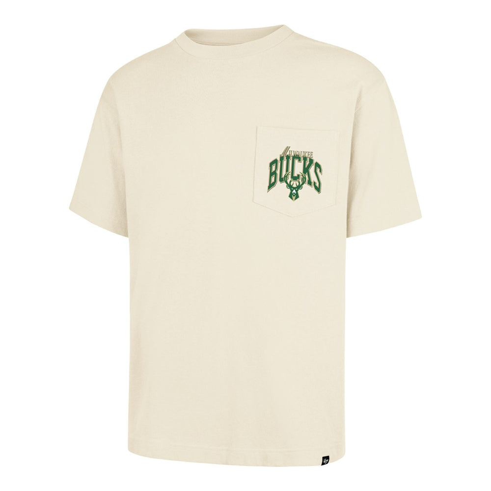 Milwaukee Bucks '47 Unisex Crossover Collection Foundation Pocket T-Shirt Cream - NBA
