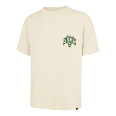 Milwaukee Bucks '47 Unisex Crossover Collection Foundation Pocket T-Shirt Cream - NBA