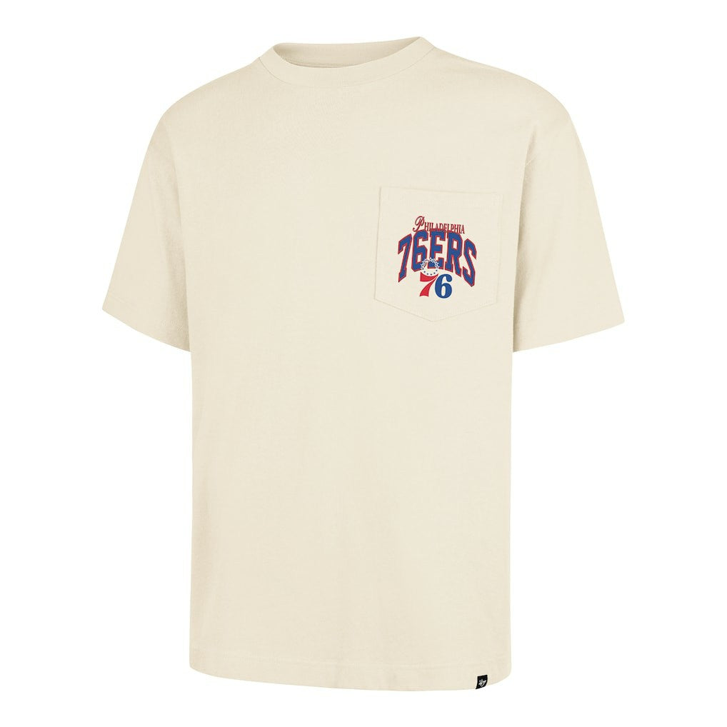 Philadelphia 76ers '47 Unisex Crossover Collection Foundation Pocket T-Shirt Cream - NBA