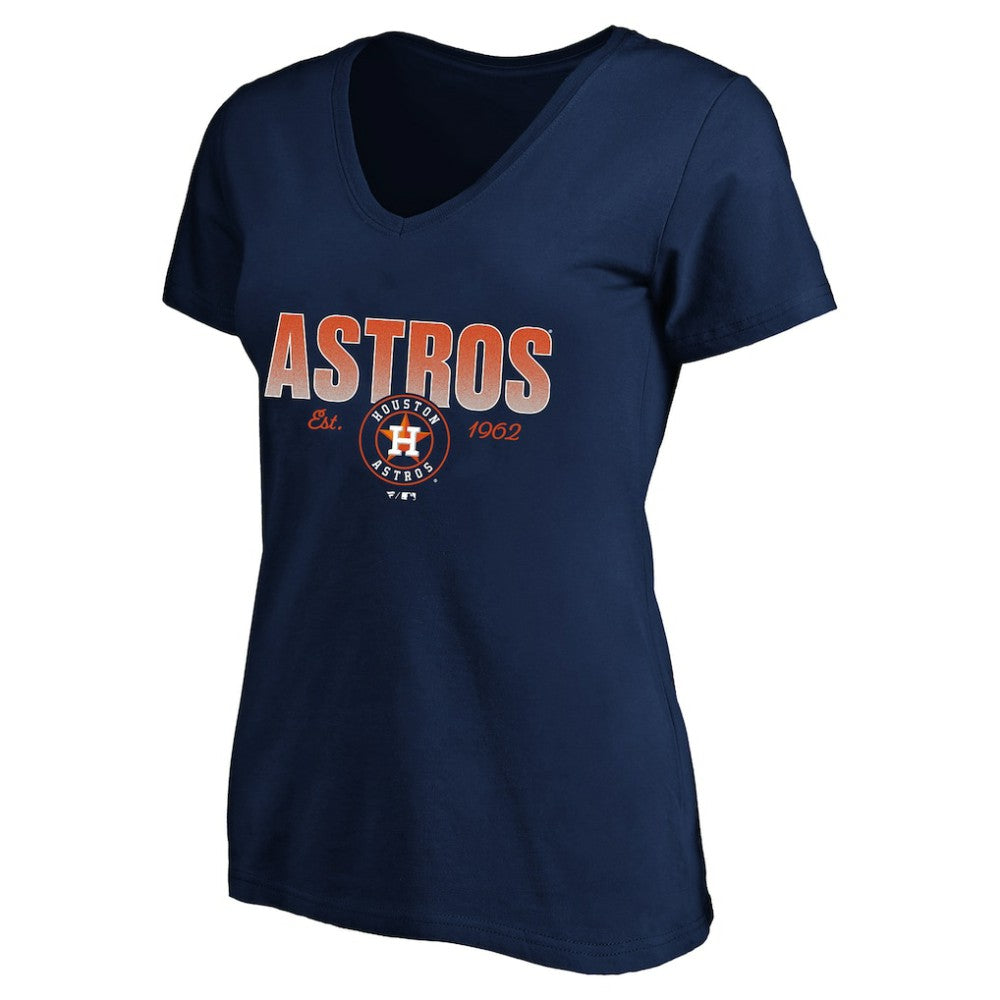 Houston Astros Profile Women's Plus Size Wordmark V-Neck T-Shirt - MLB