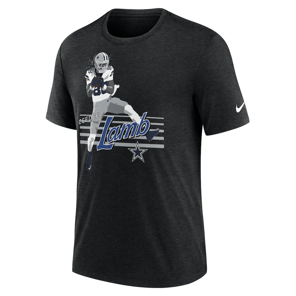 CeeDee Lamb Dallas Cowboys Player Graphic T-Shirt Heather Black | Nike for Sale
