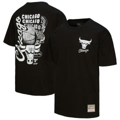 Chicago Bulls Hardwood Classics Overlap T-Shirt Black - NBA