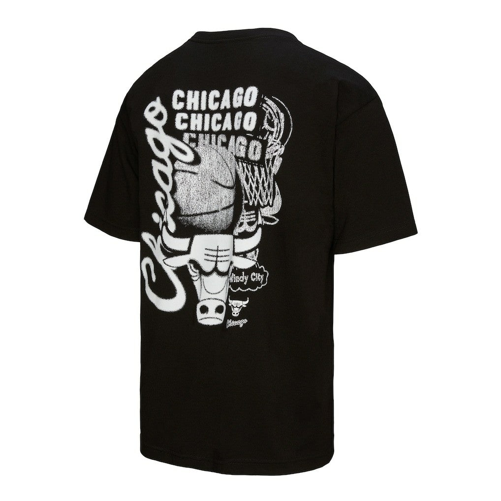 Chicago Bulls Hardwood Classics Overlap T-Shirt Black - NBA