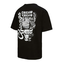 Chicago Bulls Hardwood Classics Overlap T-Shirt Black - NBA