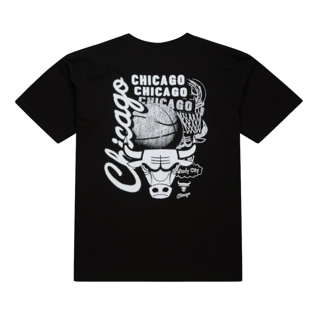 Chicago Bulls Hardwood Classics Overlap T-Shirt Black - NBA