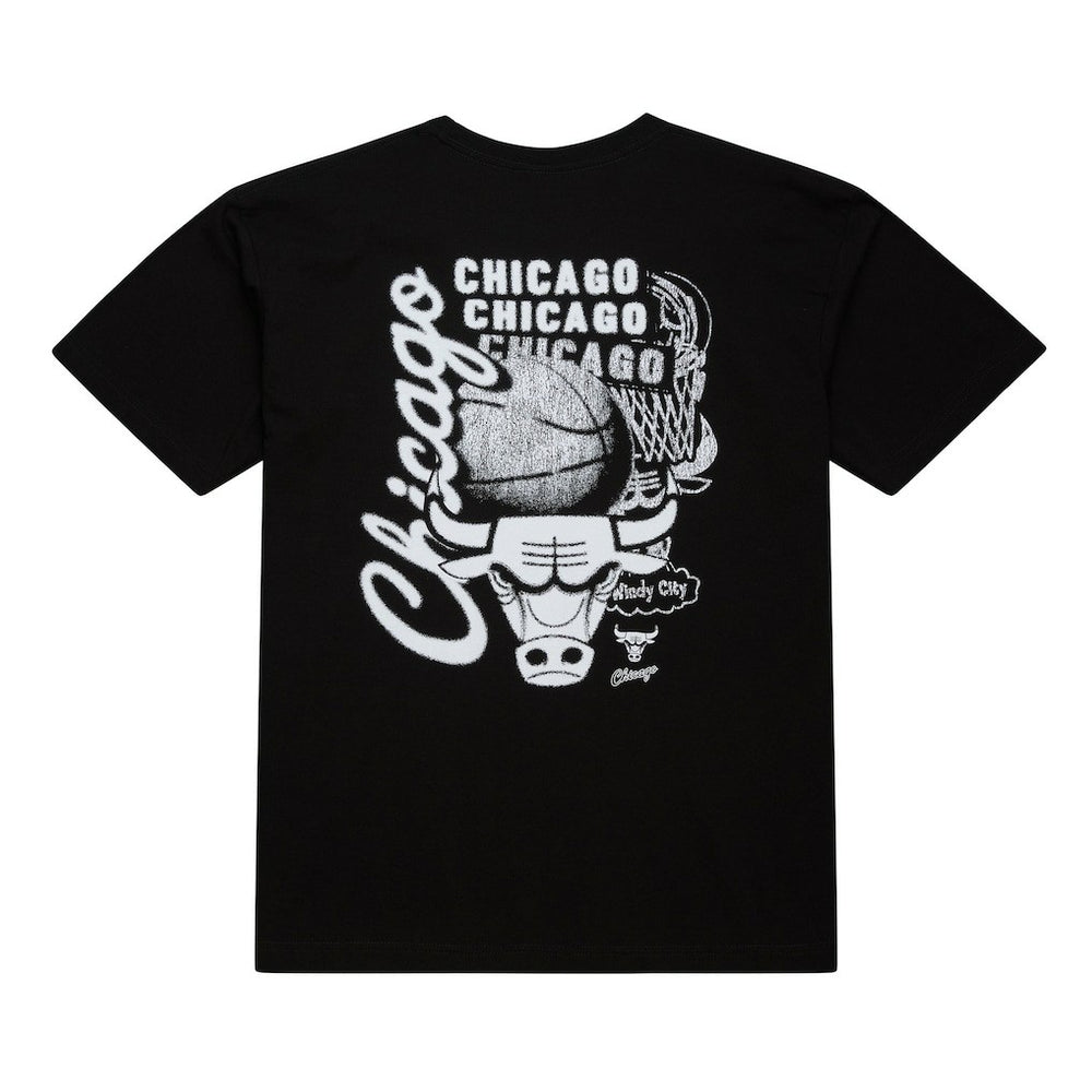 Chicago Bulls Hardwood Classics Overlap T-Shirt Black - NBA