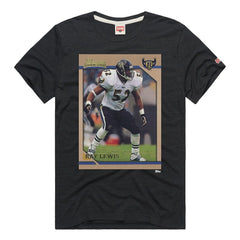 Ray Lewis Baltimore Ravens Homage Unisex NFL Topps Trading Card Tri-Blend T-Shirt Charcoal | NFL
