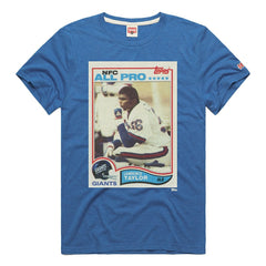 Lawrence Taylor New York Giants Homage Unisex NFL Topps Trading Card Tri-Blend T-Shirt Royal | NFL