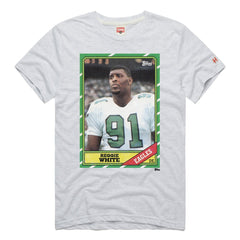 Reggie White Philadelphia Eagles Homage Unisex NFL Topps Trading Card Tri-Blend T-Shirt Gray | NFL