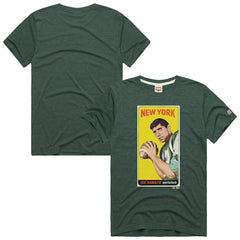 Joe Namath New York Jets Homage Unisex NFL Topps Trading Card Tri-Blend T-Shirt Green | NFL