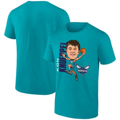 Kon Knueppel Charlotte Hornets Caricature T-Shirt Teal - NBA