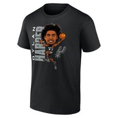 Dylan Harper San Antonio Spurs Caricature T-Shirt Black - NBA