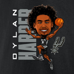 Dylan Harper San Antonio Spurs Caricature T-Shirt Black - NBA