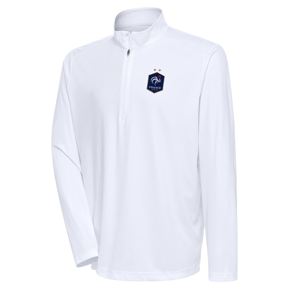 France National Team Antigua Statement Quarter-Zip Pullover White - FIFA World CUP