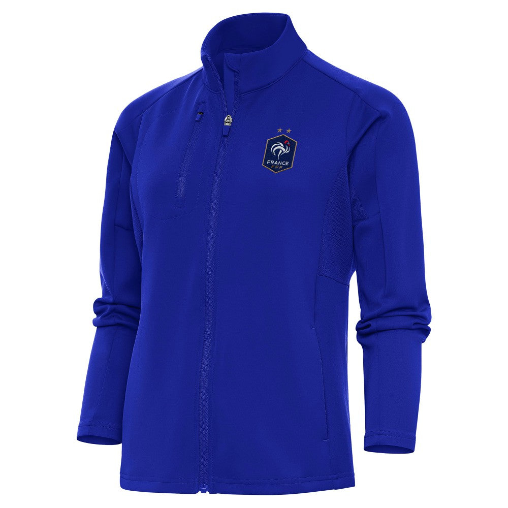 France National Team Antigua Women's Genesis Full-Zip Jacket Royal - FIFA World CUP