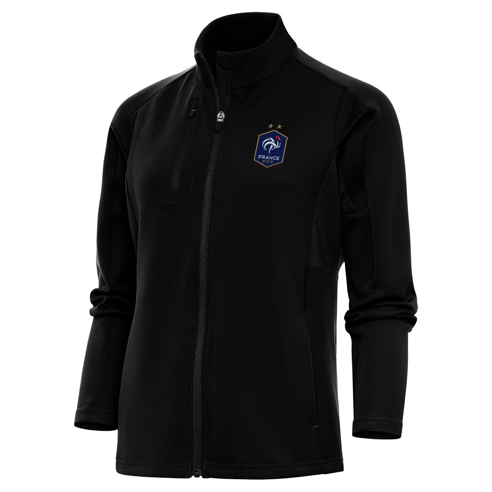 France National Team Antigua Women's Genesis Full-Zip Jacket Black - FIFA World CUP