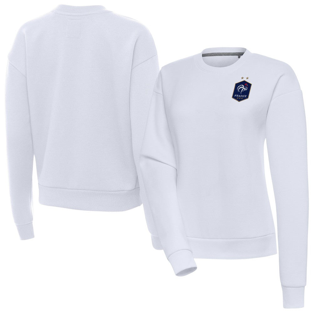 France National Team Antigua Women's Takeover Pullover Sweatshirt White - FIFA World CUP