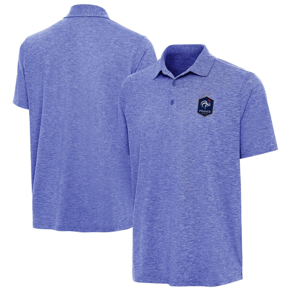 France National Team Antigua Triple Shot Polo Heather Royal - FIFA World CUP
