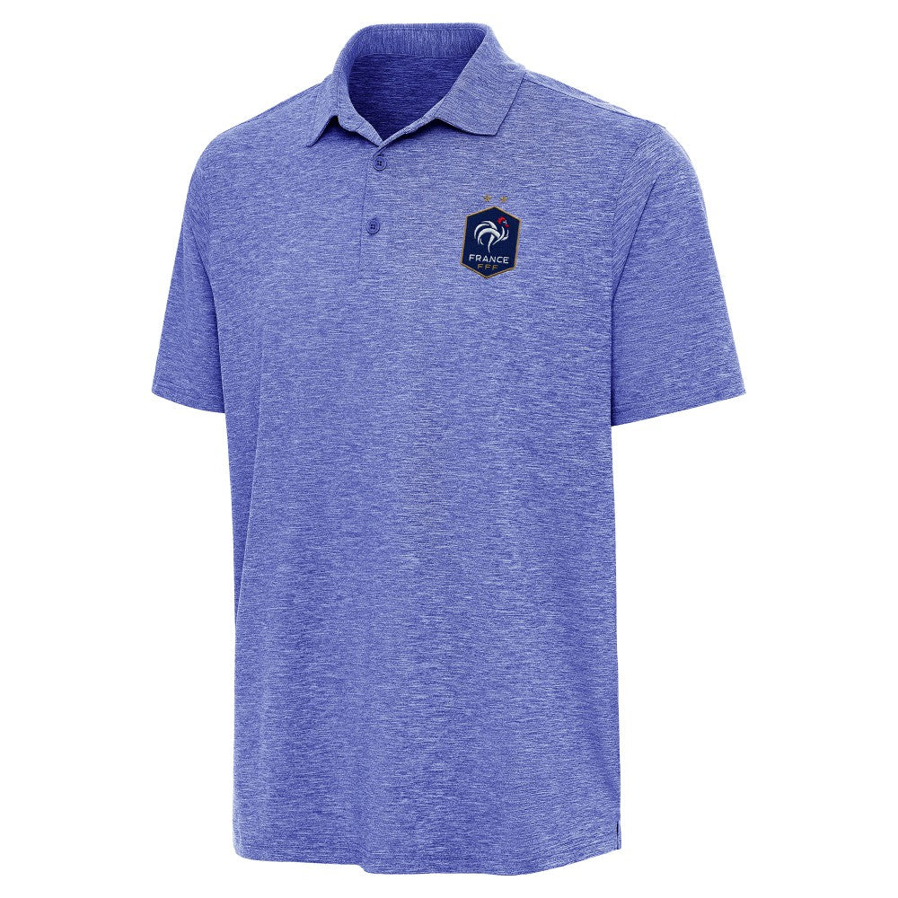 France National Team Antigua Triple Shot Polo Heather Royal - FIFA World CUP