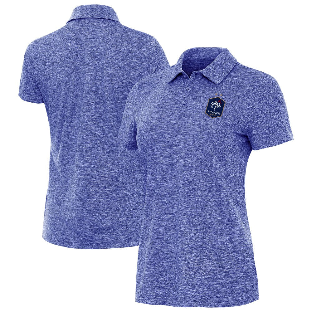France National Team Antigua Women's Triple Shot Polo Heather Royal - FIFA World CUP