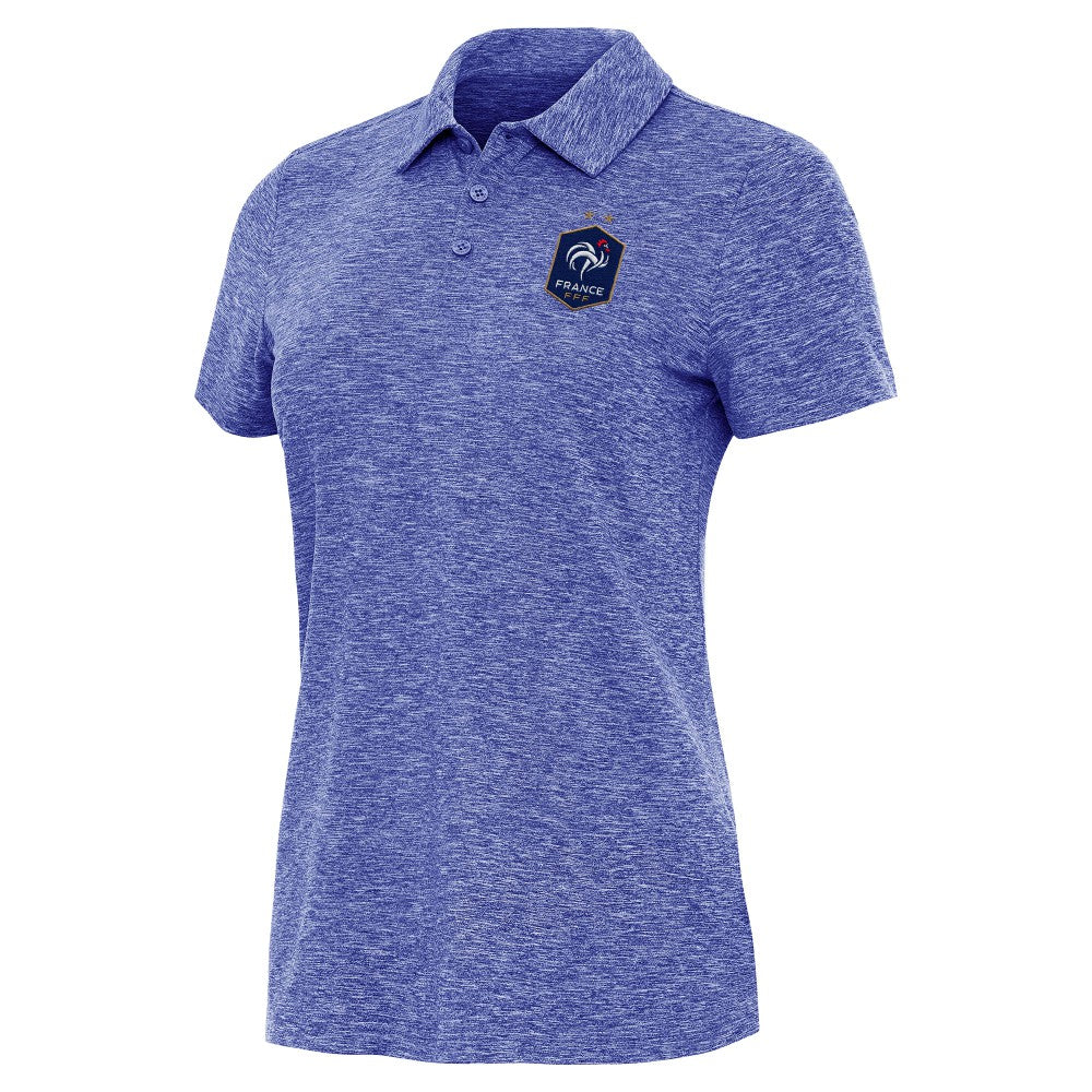 France National Team Antigua Women's Triple Shot Polo Heather Royal - FIFA World CUP
