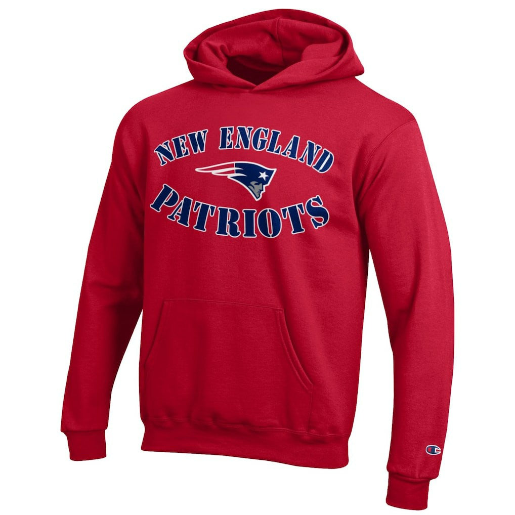 New England Patriots Champion Youth Powerblend Fleece Hoodie Red | NFL