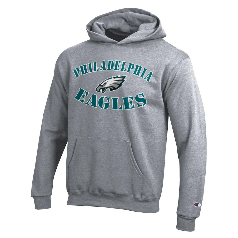 Philadelphia Eagles Champion Youth Powerblend Fleece Hoodie Gray | NFL