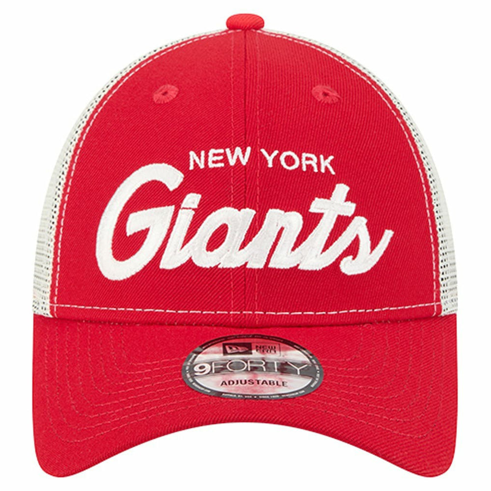New York Giants New Era Apple Trucker 9FORTY Adjustable Hat Red | NFL