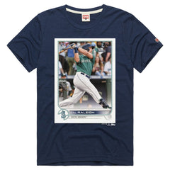 Cal Raleigh Seattle Mariners Homage Topps Baseball Card Player Tri-Blend T-Shirt - MLB