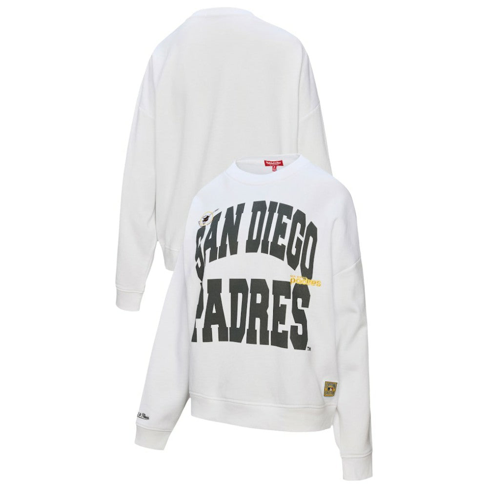 San Diego Padres Mitchell & Ness Women's Oversized Cooperstown Sweatshirt - MLB