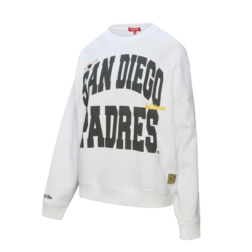 San Diego Padres Mitchell & Ness Women's Oversized Cooperstown Sweatshirt - MLB