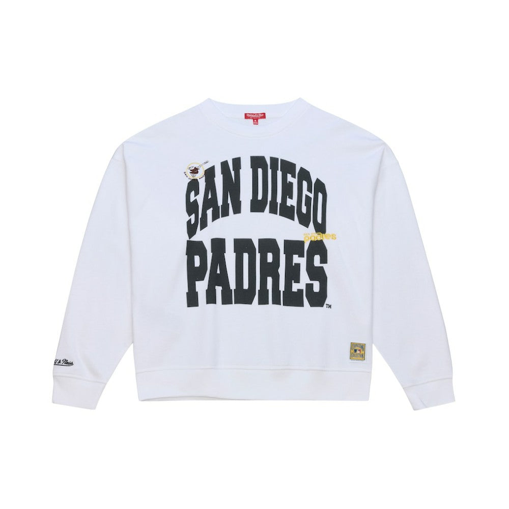 San Diego Padres Mitchell & Ness Women's Oversized Cooperstown Sweatshirt - MLB