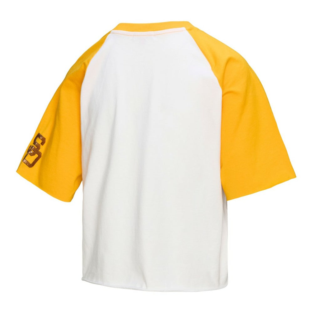San Diego Padres Mitchell & Ness Women's Cropped Raglan Boxy T-Shirt - MLB