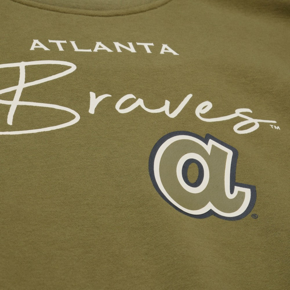 Atlanta Braves Mitchell & Ness Women's Oversized Crewneck Sweatshirt - MLB