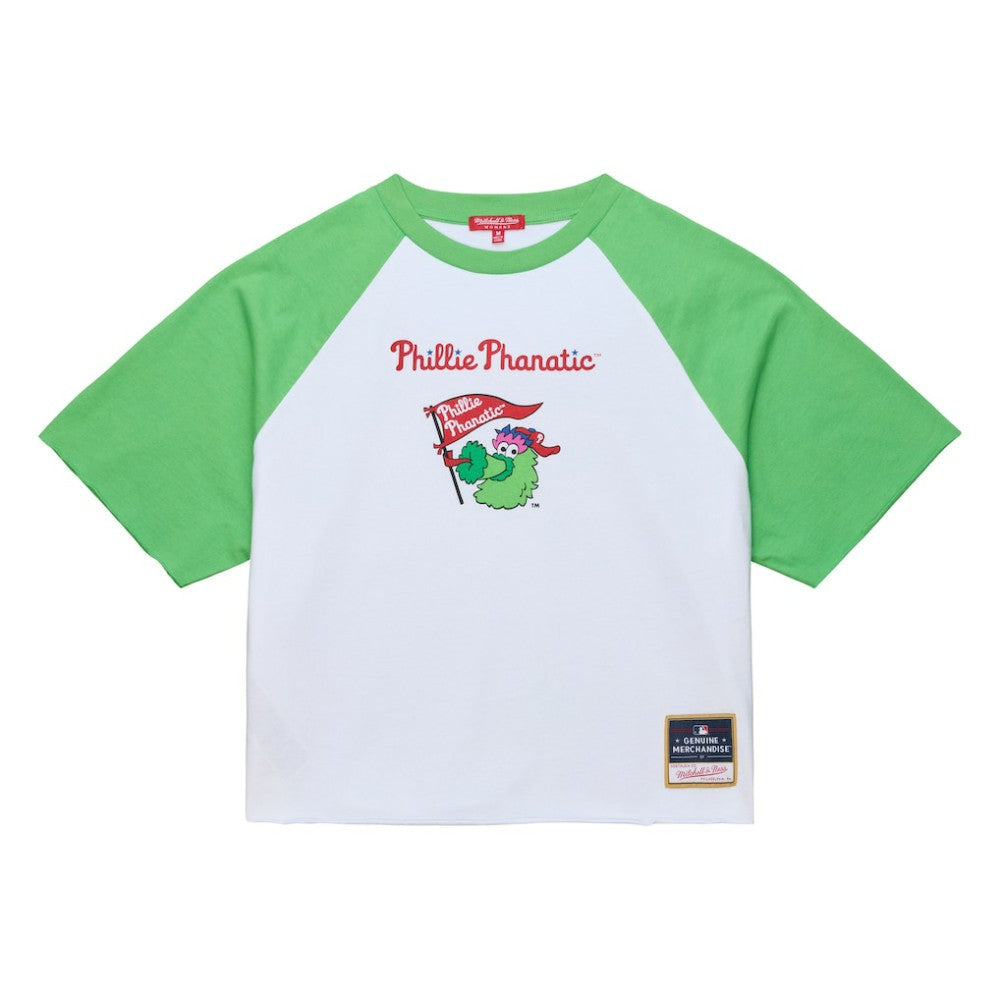 Philadelphia Phillies Mitchell & Ness Women's Cropped Raglan Mascot Boxy T-Shirt - MLB