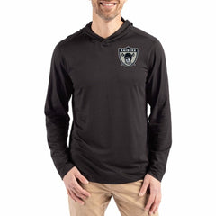 Las Vegas Raiders Cutter & Buck Coastline Epic Comfort Eco Recycled Long Sleeve Hoodie T-Shirt Black | NFL