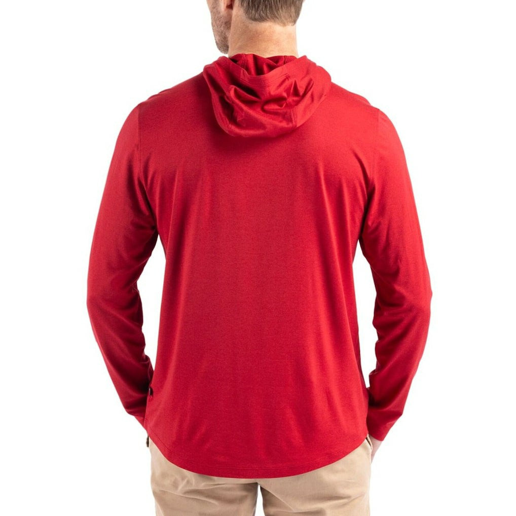Arizona Cardinals Cutter & Buck Americana Coastline Epic Comfort Eco Recycled Long Sleeve Hoodie T-Shirt Cardinal | NFL