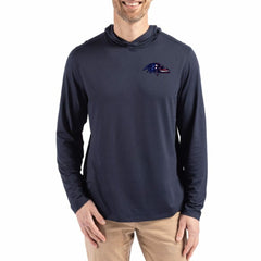 Baltimore Ravens Cutter & Buck Americana Coastline Epic Comfort Eco Recycled Long Sleeve Hoodie T-Shirt Navy | NFL