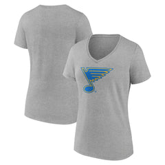 St. Louis Blues Women's Essential V-Neck T-Shirt - Gray - NHL